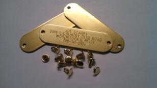 Engraved Brass Plates & Tags, Etched Brass Nameplates
